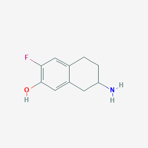 molecular formula C10H12FNO B12124580 2-Naphthalenol, 7-amino-3-fluoro-5,6,7,8-tetrahydro- 