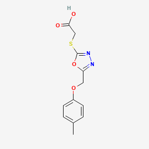 Acetic acid, [[5-[(4-methylphenoxy)methyl]-1,3,4-oxadiazol-2-yl]thio]-