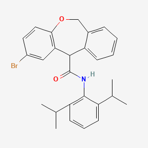 molecular formula C27H28BrNO2 B1212464 2-Bromo-6,11-dihydro-N-(2,6-diisopropylphenyl)dibenz(b,e)oxepin-11-carboxamide CAS No. 144170-10-5