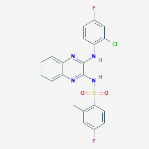 N-{3-[(2-chloro-4-fluorophenyl)amino]quinoxalin-2-yl}-4-fluoro-2-methylbenzene-1-sulfonamide