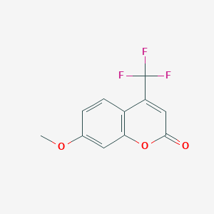 molecular formula C11H7F3O3 B1212473 7-Methoxy-4-(trifluoromethyl)coumarin CAS No. 575-04-2