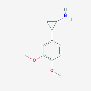 molecular formula C11H15NO2 B12124737 2-(3,4-Dimethoxyphenyl)cyclopropanamine CAS No. 61114-45-2