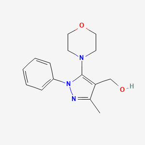 [3-methyl-5-(morpholin-4-yl)-1-phenyl-1H-pyrazol-4-yl]methanol