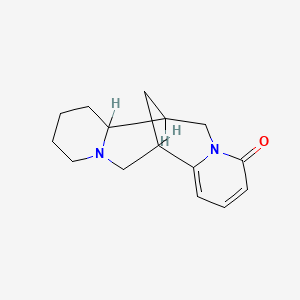 molecular formula C15H20N2O B1212482 7,14-Methano-4H,6H-dipyrido[1,2-a:1',2'-E][1,5]diazocin-4-one, 7,7a,8,9,10,11,13,14-octahydro-, [7R-(7alpha,7aalpha,14alpha)]- 