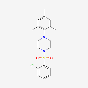 molecular formula C19H23ClN2O2S B12124871 1-(2-Chlorobenzenesulfonyl)-4-(2,4,6-trimethylphenyl)piperazine 