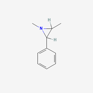 molecular formula C10H13N B1212488 1,2-Dimethyl-3-phenylaziridine CAS No. 68277-68-9