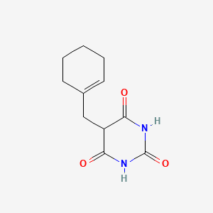 molecular formula C11H14N2O3 B1212494 5-(Cyclohexen-1-ylmethyl)-1,3-diazinane-2,4,6-trione CAS No. 718-67-2