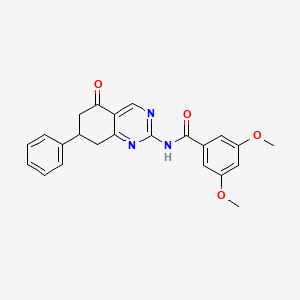 3,5-dimethoxy-N-(5-oxo-7-phenyl-5,6,7,8-tetrahydroquinazolin-2-yl)benzamide