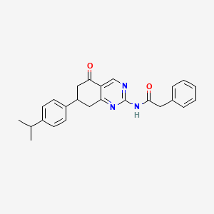 N-{5-oxo-7-[4-(propan-2-yl)phenyl]-5,6,7,8-tetrahydroquinazolin-2-yl}-2-phenylacetamide