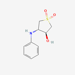 molecular formula C10H13NO3S B12125017 (3S,4S)-3-hydroxy-4-(phenylamino)thiolane-1,1-dione 