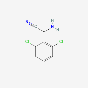 molecular formula C8H6Cl2N2 B12125033 2-Amino-2-(2,6-dichlorophenyl)acetonitrile 