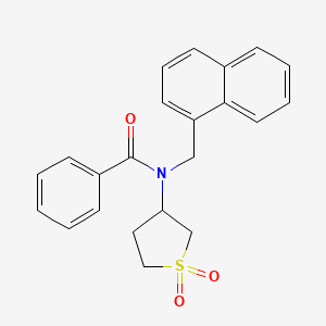 molecular formula C22H21NO3S B12125047 N-(1,1-dioxidotetrahydrothiophen-3-yl)-N-(naphthalen-1-ylmethyl)benzamide 