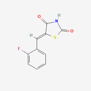 molecular formula C10H6FNO2S B12125049 (Z)-5-(2-fluorobenzylidene)thiazolidine-2,4-dione 