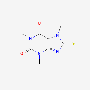 molecular formula C8H10N4O2S B12125069 1,3,7-trimethyl-8-sulfanylidene-5H-purine-2,6-dione 