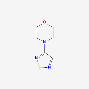 molecular formula C6H9N3OS B12125083 4-(1,2,5-Thiadiazol-3-yl)morpholine CAS No. 214691-24-4