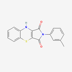 molecular formula C17H12N2O2S B12125106 2-(3-methylphenyl)pyrrolo[3,4-b][1,4]benzothiazine-1,3(2H,9H)-dione 