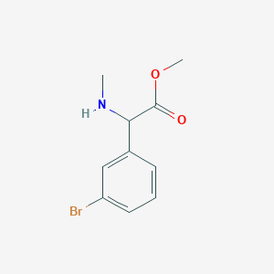 molecular formula C10H12BrNO2 B12125123 Methyl 2-(3-bromophenyl)-2-(methylamino)acetate 