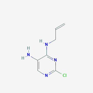 molecular formula C7H9ClN4 B12125180 4,5-Pyrimidinediamine, 2-chloro-N4-2-propen-1-yl- CAS No. 890094-12-9