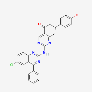 molecular formula C29H22ClN5O2 B12125186 2-[(6-chloro-4-phenylquinazolin-2-yl)amino]-7-(4-methoxyphenyl)-7,8-dihydroquinazolin-5(6H)-one 