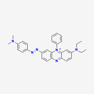 molecular formula C30H31N6+ B1212524 阳绿 B 阳离子 