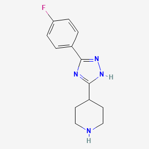 4-(5-(4-Fluorophenyl)-1H-1,2,4-triazol-3-yl)piperidine