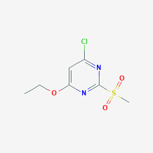 molecular formula C7H9ClN2O3S B121253 4-Chloro-6-ethoxy-2-(methylsulfonyl)pyrimidine CAS No. 142596-33-6