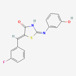 (5Z)-5-(3-fluorobenzylidene)-2-[(3-hydroxyphenyl)amino]-1,3-thiazol-4(5H)-one