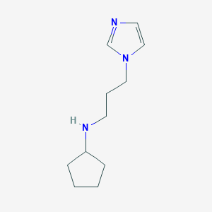 molecular formula C11H19N3 B12125330 N-[3-(1H-Imidazol-1-yl)propyl]cyclopentanamine 