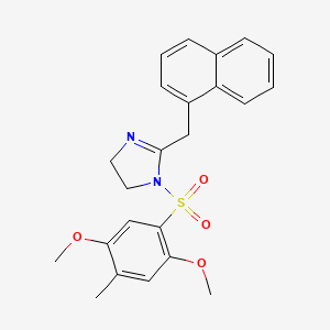 1-[(2,5-Dimethoxy-4-methylphenyl)sulfonyl]-2-(naphthylmethyl)-2-imidazoline