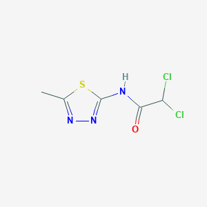 molecular formula C5H5Cl2N3OS B12125391 2,2-Dichloro-n-(5-methyl-1,3,4-thiadiazol-2-yl)acetamide CAS No. 21521-88-0