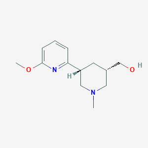 molecular formula C13H20N2O2 B1212540 3-哌啶甲醇，5-(6-甲氧基-2-吡啶基)-1-甲基-，(3S,5R)- 
