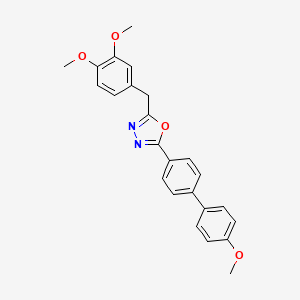 molecular formula C24H22N2O4 B1212542 2-[(3,4-二甲氧基苯基)甲基]-5-[4-(4-甲氧基苯基)苯基]-1,3,4-恶二唑 
