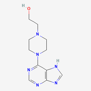 molecular formula C11H16N6O B12125427 2-[4-(7H-purin-6-yl)piperazin-1-yl]ethanol 