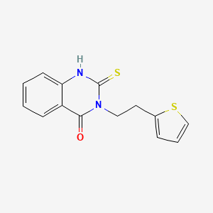 3-[2-(thiophen-2-yl)ethyl]-2-thioxo-2,3-dihydroquinazolin-4(1H)-one