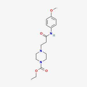 4-[3-(4-Methoxyanilino)-3-oxopropyl]-1-piperazinecarboxylic acid ethyl ester