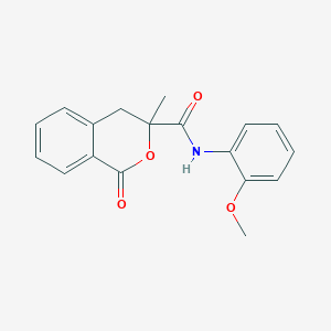 molecular formula C18H17NO4 B12125530 N-(2-methoxyphenyl)-3-methyl-1-oxo-3,4-dihydro-1H-isochromene-3-carboxamide 