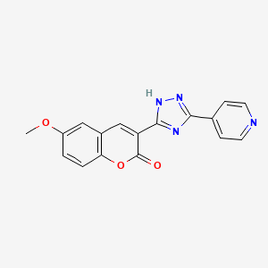 6-methoxy-3-(5-(pyridin-4-yl)-4H-1,2,4-triazol-3-yl)-2H-chromen-2-one