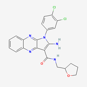 2-amino-1-(3,4-dichlorophenyl)-N-(tetrahydrofuran-2-ylmethyl)-1H-pyrrolo[2,3-b]quinoxaline-3-carboxamide