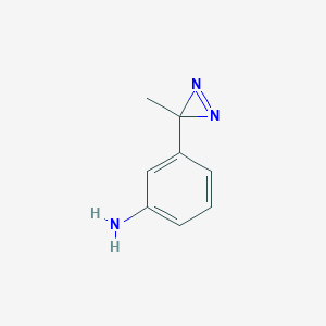 molecular formula C8H9N3 B12125688 3-(3-Methyl-3H-diazirine-3-yl)aniline 