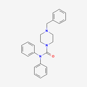 molecular formula C24H25N3O B12125702 4-benzyl-N,N-diphenylpiperazine-1-carboxamide 