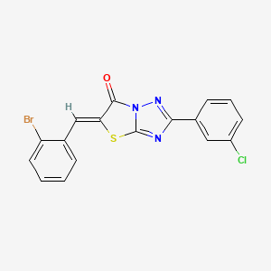 (5Z)-5-(2-bromobenzylidene)-2-(3-chlorophenyl)[1,3]thiazolo[3,2-b][1,2,4]triazol-6(5H)-one