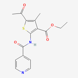 Ethyl 5-acetyl-4-methyl-2-(4-pyridylcarbonylamino)thiophene-3-carboxylate