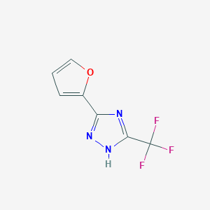 molecular formula C7H4F3N3O B12125864 3-(2-Furyl)-5-(trifluoromethyl)-4H-1,2,4-triazole 