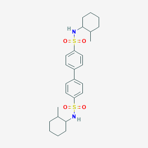 molecular formula C26H36N2O4S2 B12125876 (2-Methylcyclohexyl){[4-(4-{[(2-methylcyclohexyl)amino]sulfonyl}phenyl)phenyl] sulfonyl}amine 