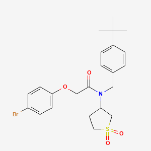 molecular formula C23H28BrNO4S B12125898 2-(4-bromophenoxy)-N-(4-tert-butylbenzyl)-N-(1,1-dioxidotetrahydrothiophen-3-yl)acetamide 