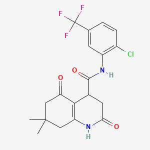 N-[2-chloro-5-(trifluoromethyl)phenyl]-7,7-dimethyl-2,5-dioxo-1,2,3,4,5,6,7,8-octahydroquinoline-4-carboxamide