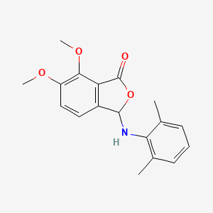 molecular formula C18H19NO4 B12125963 3-[(2,6-dimethylphenyl)amino]-6,7-dimethoxy-2-benzofuran-1(3H)-one 