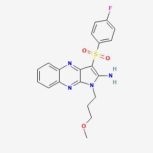 3-((4-fluorophenyl)sulfonyl)-1-(3-methoxypropyl)-1H-pyrrolo[2,3-b]quinoxalin-2-amine