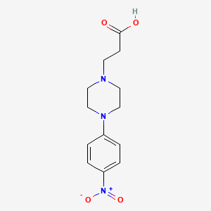 molecular formula C13H17N3O4 B12126071 3-[4-(4-Nitrophenyl)piperazin-1-yl]propanoic acid CAS No. 108911-74-6