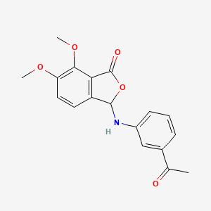 3-[(3-acetylphenyl)amino]-6,7-dimethoxy-2-benzofuran-1(3H)-one